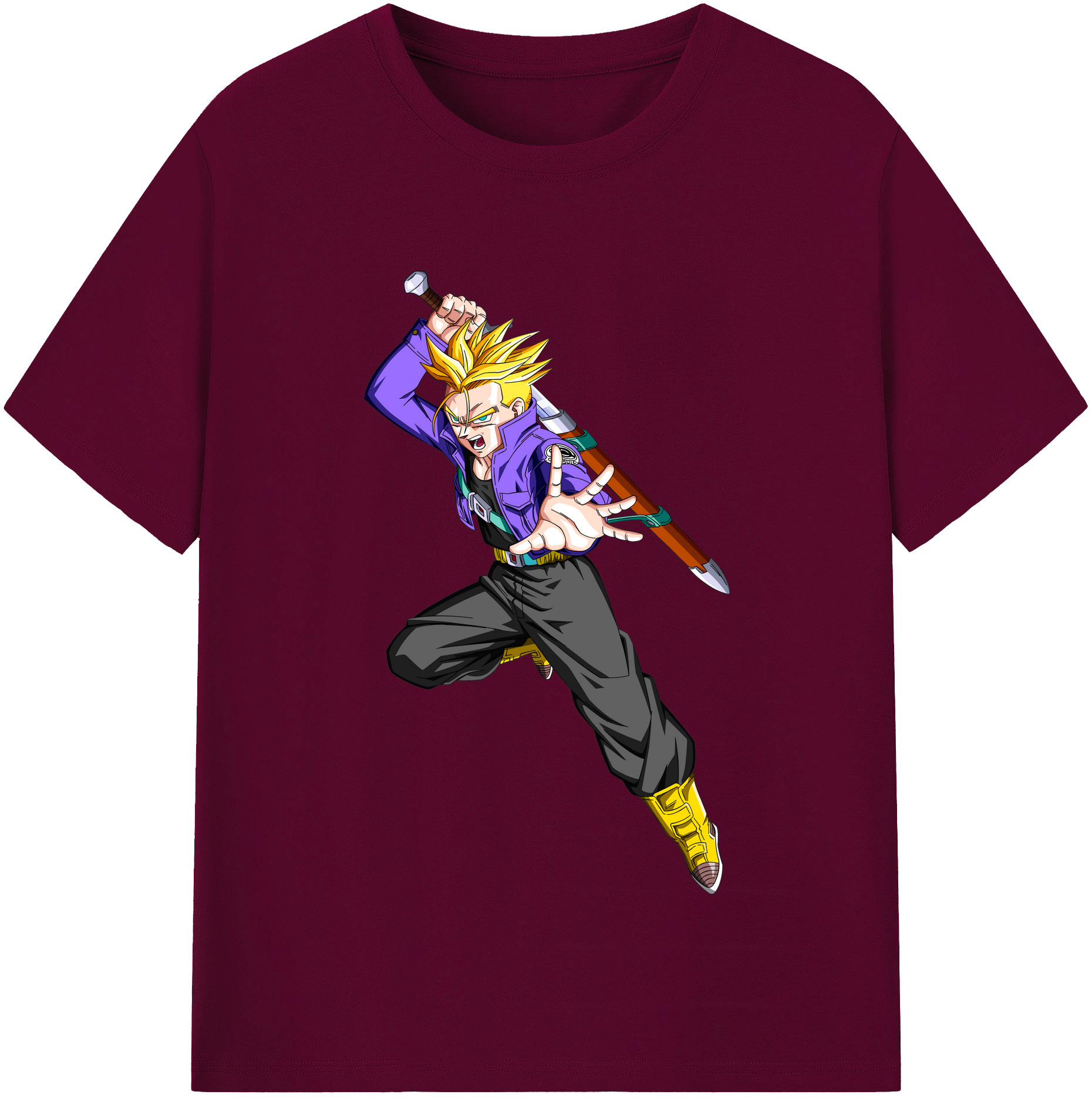（画像用） ドラゴンボール トランクス（Torankusu）DRAGON BALL Trunks レディースカジュアルプリントTシャツ（綿100％）